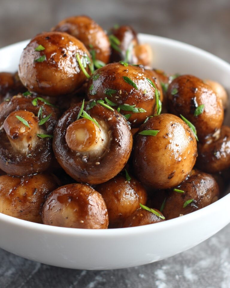 Balsamic Soy Roasted Garlic Mushrooms Recipe