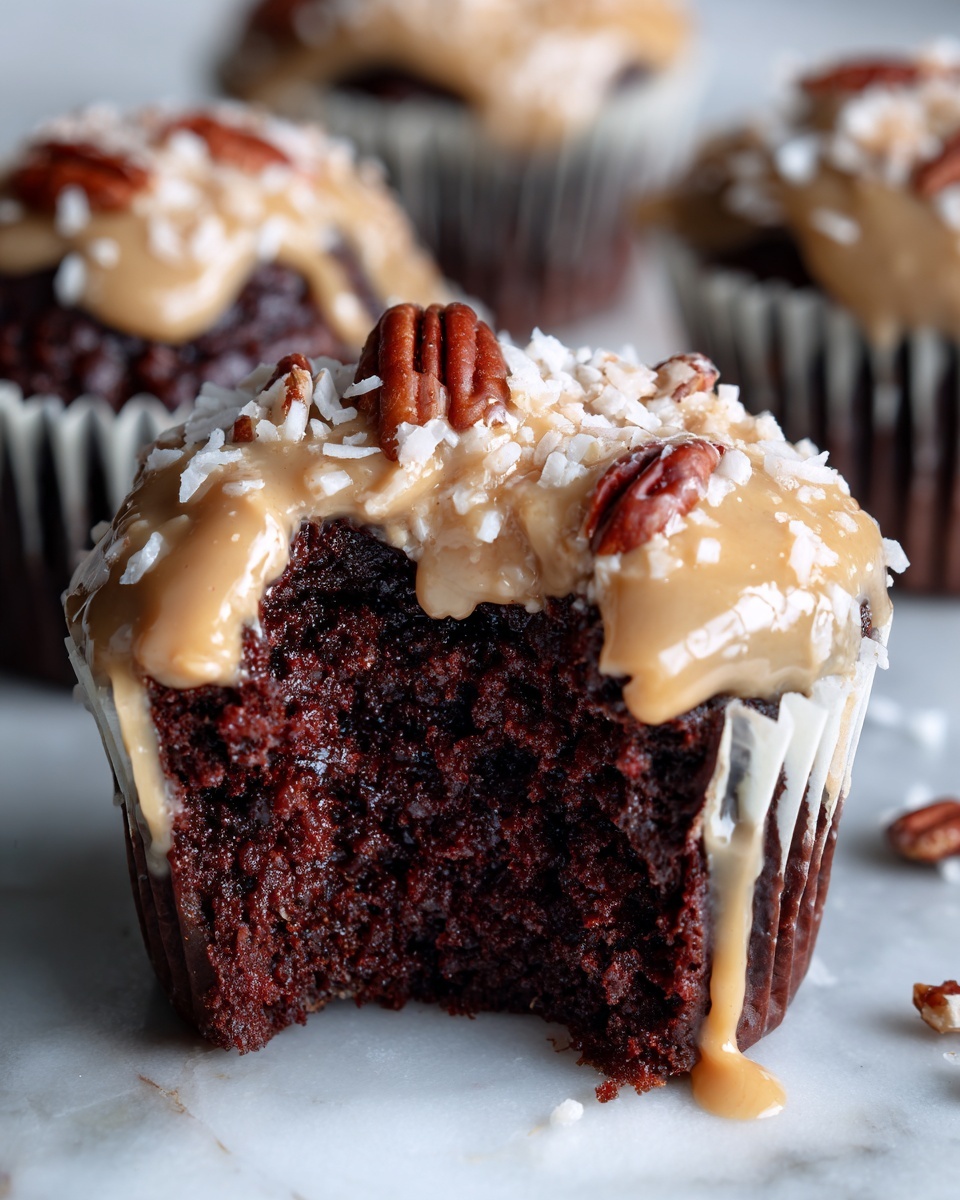 German Chocolate Cupcakes Recipe - Recipe Image