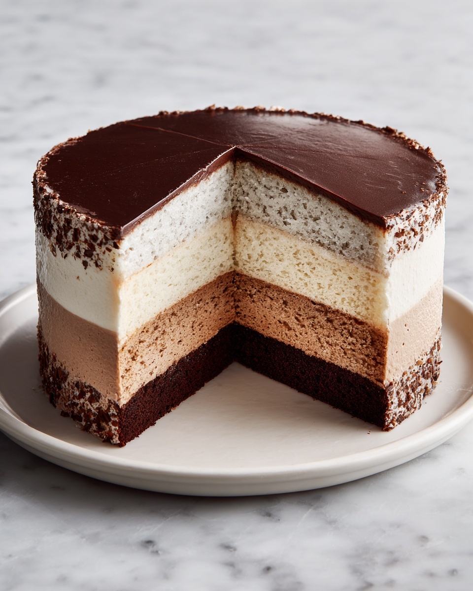 Triple Chocolate Mousse Cake Recipe - Recipe Image