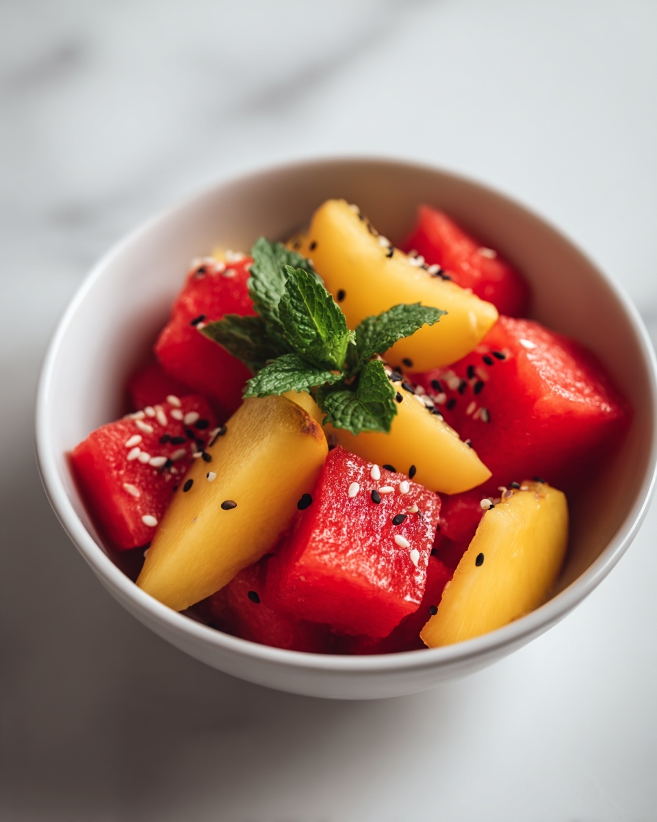 Peach Watermelon Salad: An Amazing Ultimate Recipe - Recipe Image