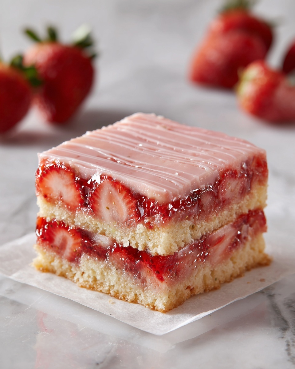 Strawberry Lemon Blondies Recipe - Recipe Image