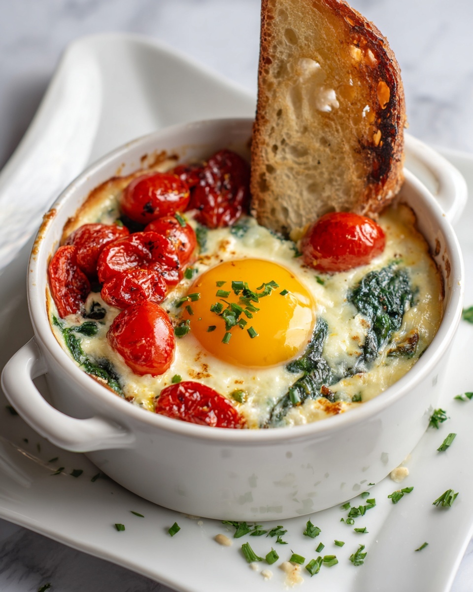 Baked Feta Eggs Breakfast Recipe - Recipe Image
