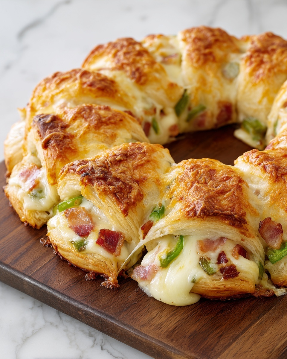 Jalapeño Popper Crescent Roll Ring Recipe - Recipe Image