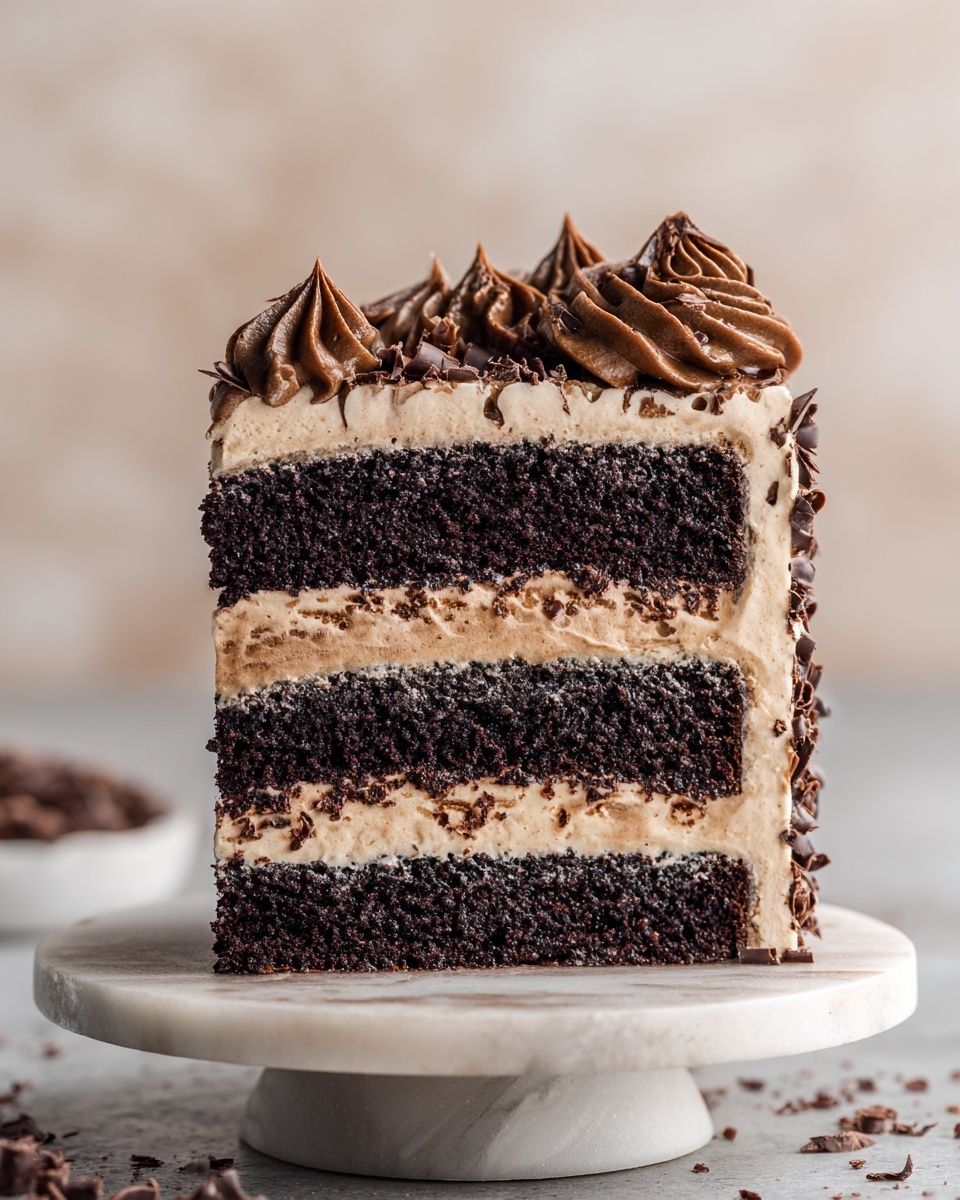 Decadent Double Chocolate Layer Cake with Rich Buttercream Recipe - Recipe Image