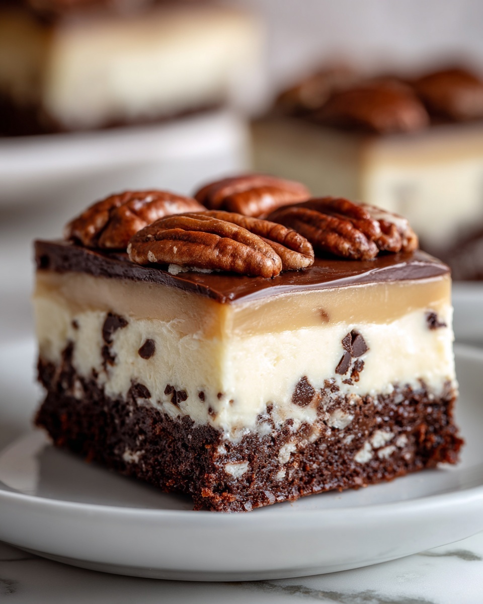 Chocolate Pecan Ooey Gooey Butter Cake Recipe - Recipe Image