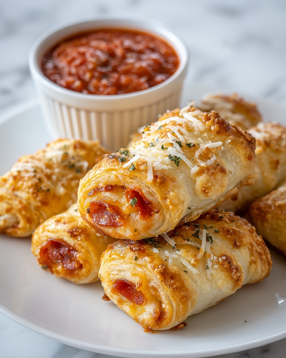 Cheesy Pepperoni Pizza Roll Ups Recipe - Recipe Image