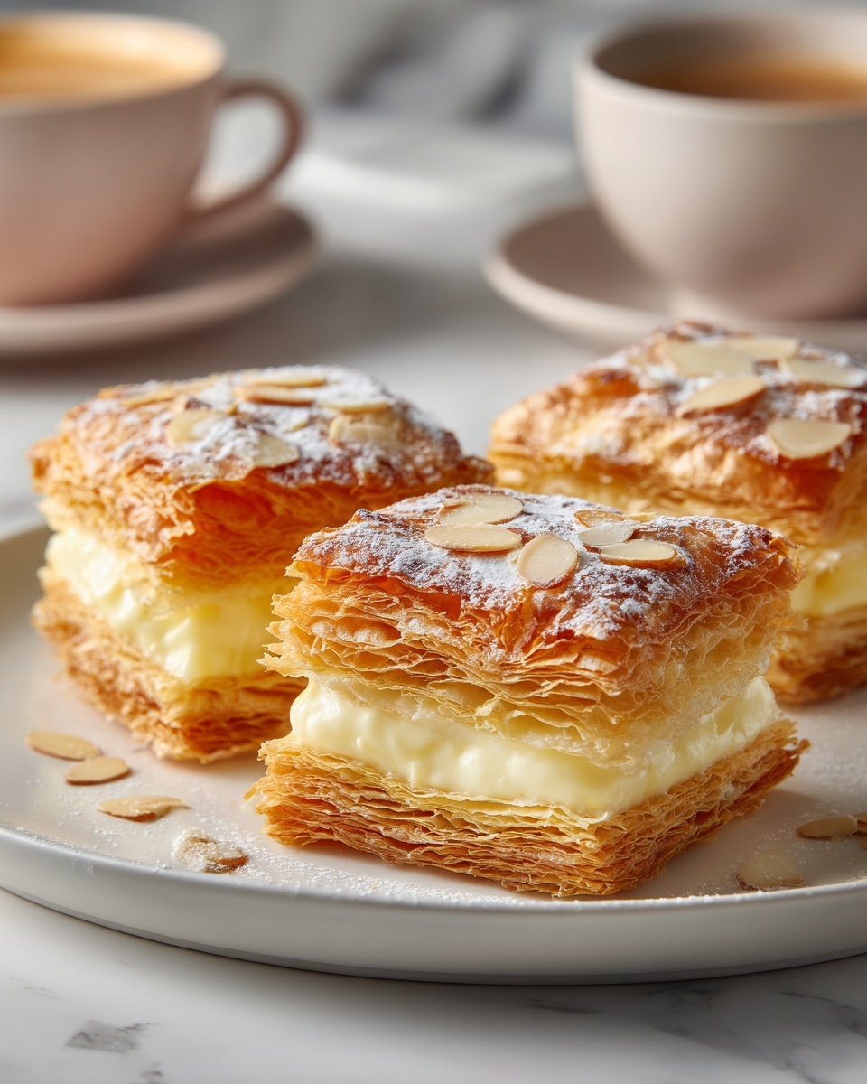 Custard Almond Puff Pastry Pockets Recipe - Recipe Image
