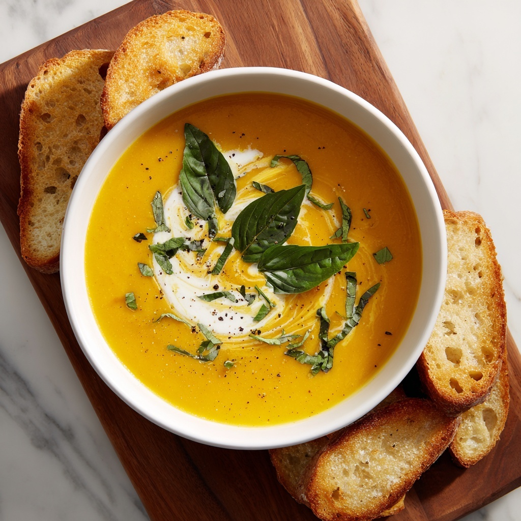 Creamy Roasted Tomato Basil Soup Recipe - Recipe Image