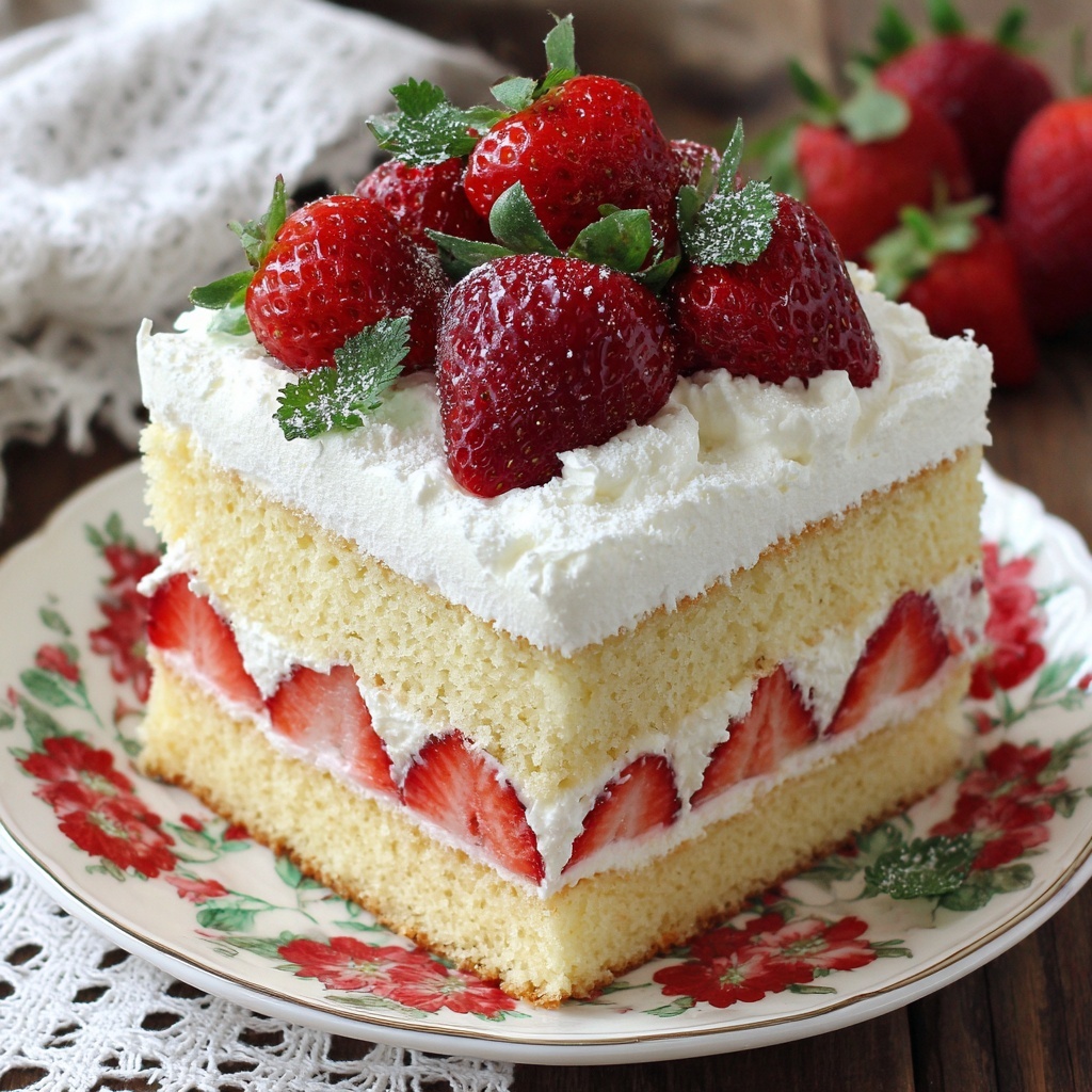 Strawberry Cream Cheese Icebox Cake Recipe - Recipe Image