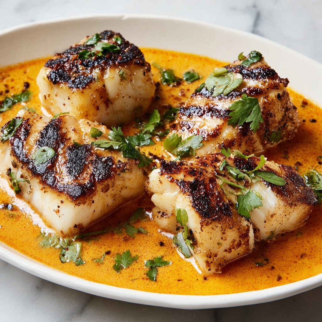 Grilled Cod with Romesco Sauce Recipe - Recipe Image