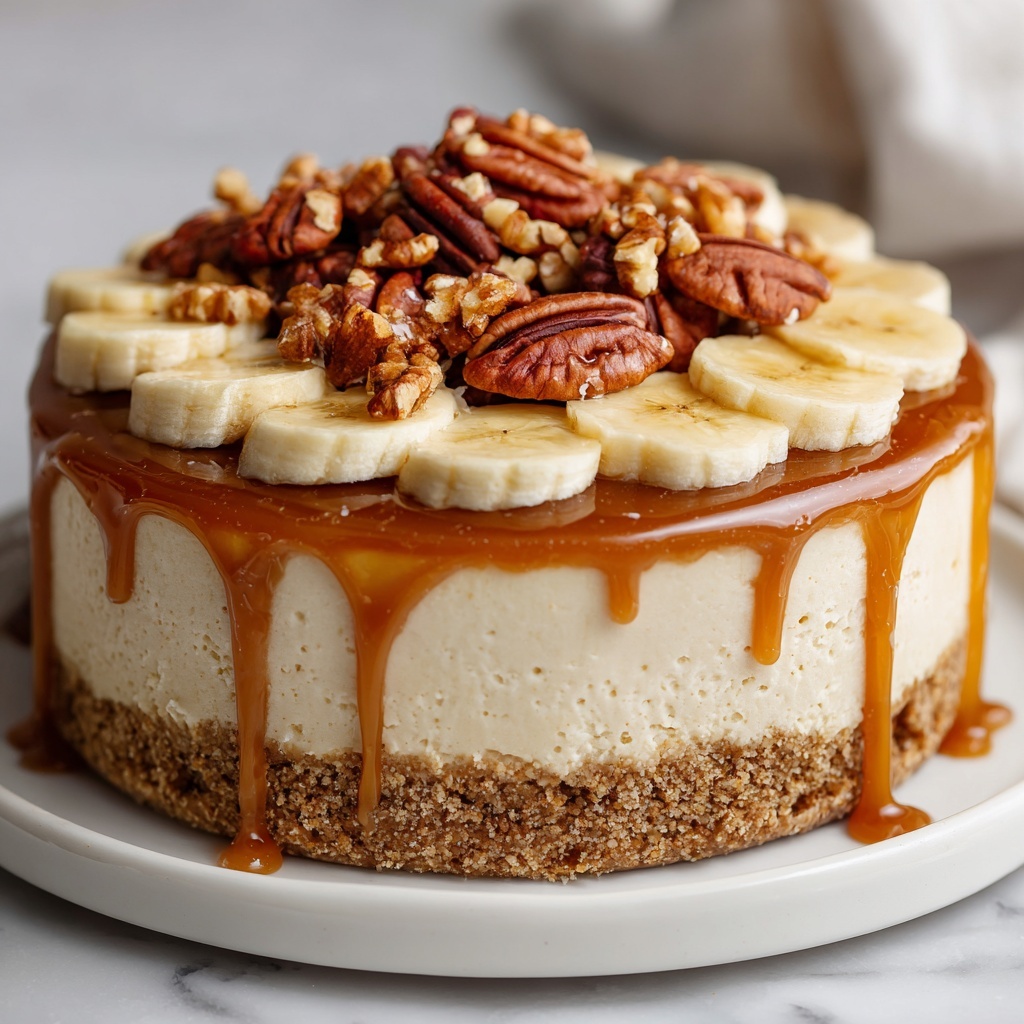 Banana Caramel Nut Cheesecake Recipe - Recipe Image