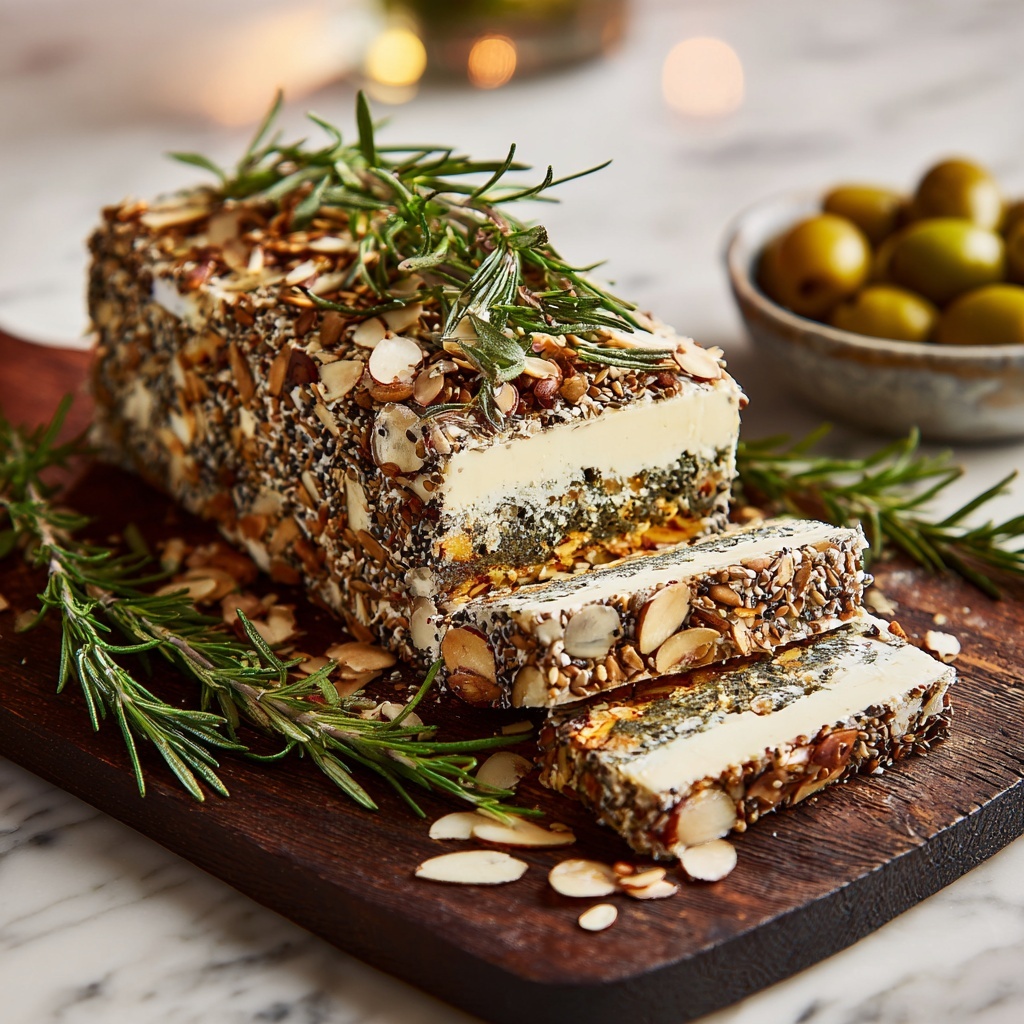 Mediterranean Olive Tapenade Cheese Log Recipe - Recipe Image