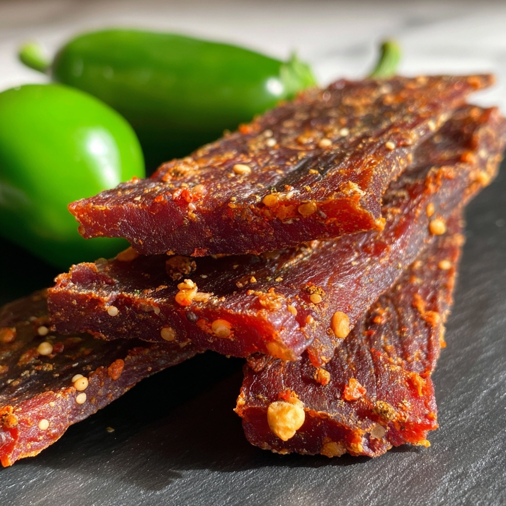Dr Pepper Jalapeño Beef Jerky Recipe - Recipe Image