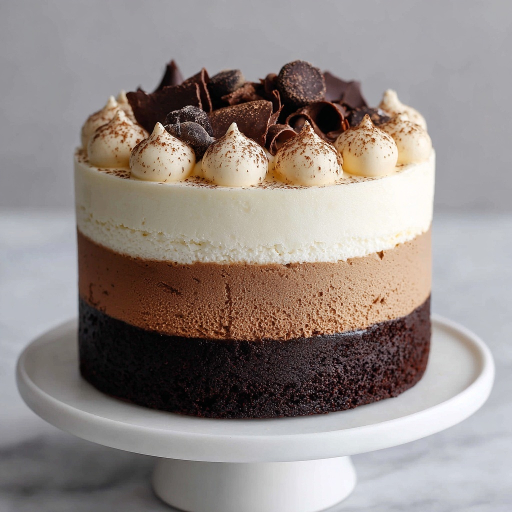 Tuxedo Cake: A Triple Chocolate Mousse Delight Recipe - Recipe Image