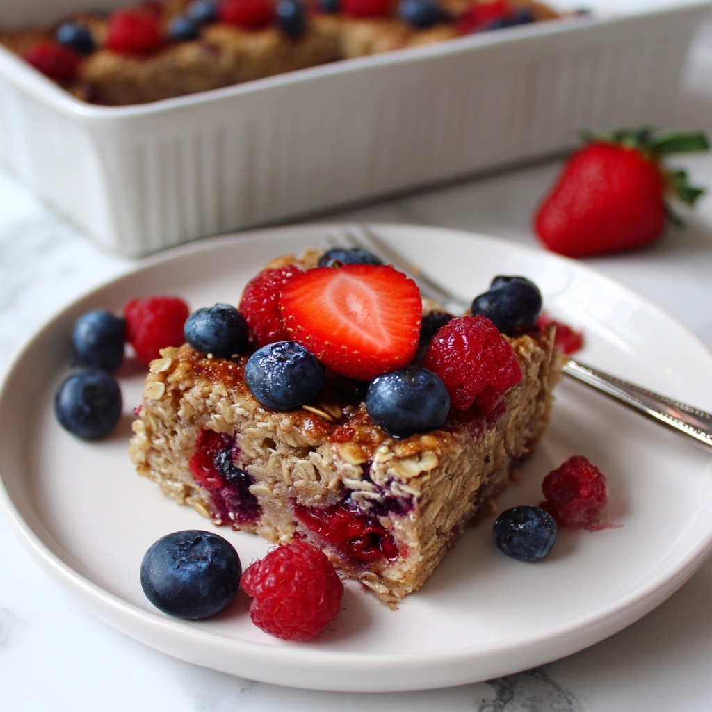 Mixed Berry Baked Oatmeal Recipe - Recipe Image