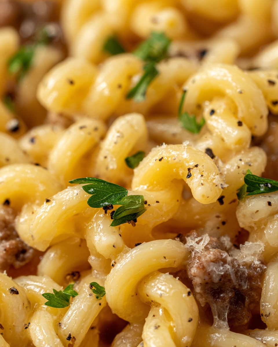 One-Pot Beef and Cheddar Ranch Pasta Recipe - Recipe Image