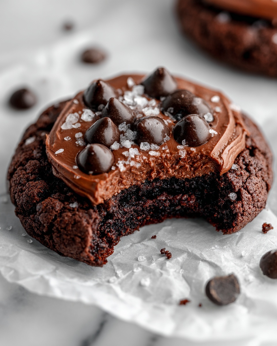 Protein Cookie Dough Chocolate Yogurt Cookies (No Bake + Plant Based!) Recipe - Recipe Image