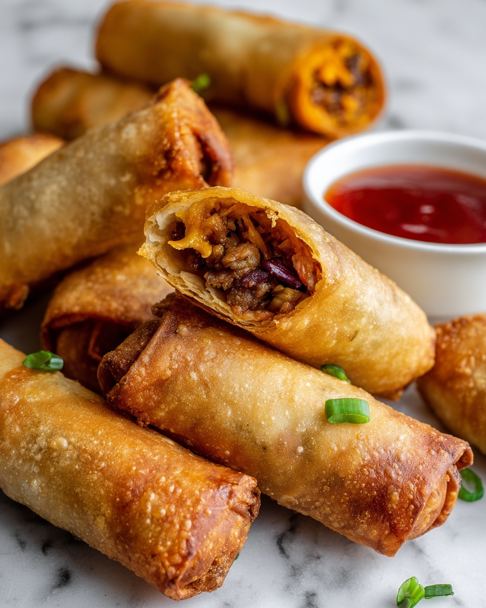 Philly Cheesesteak Egg Rolls Recipe - Recipe Image