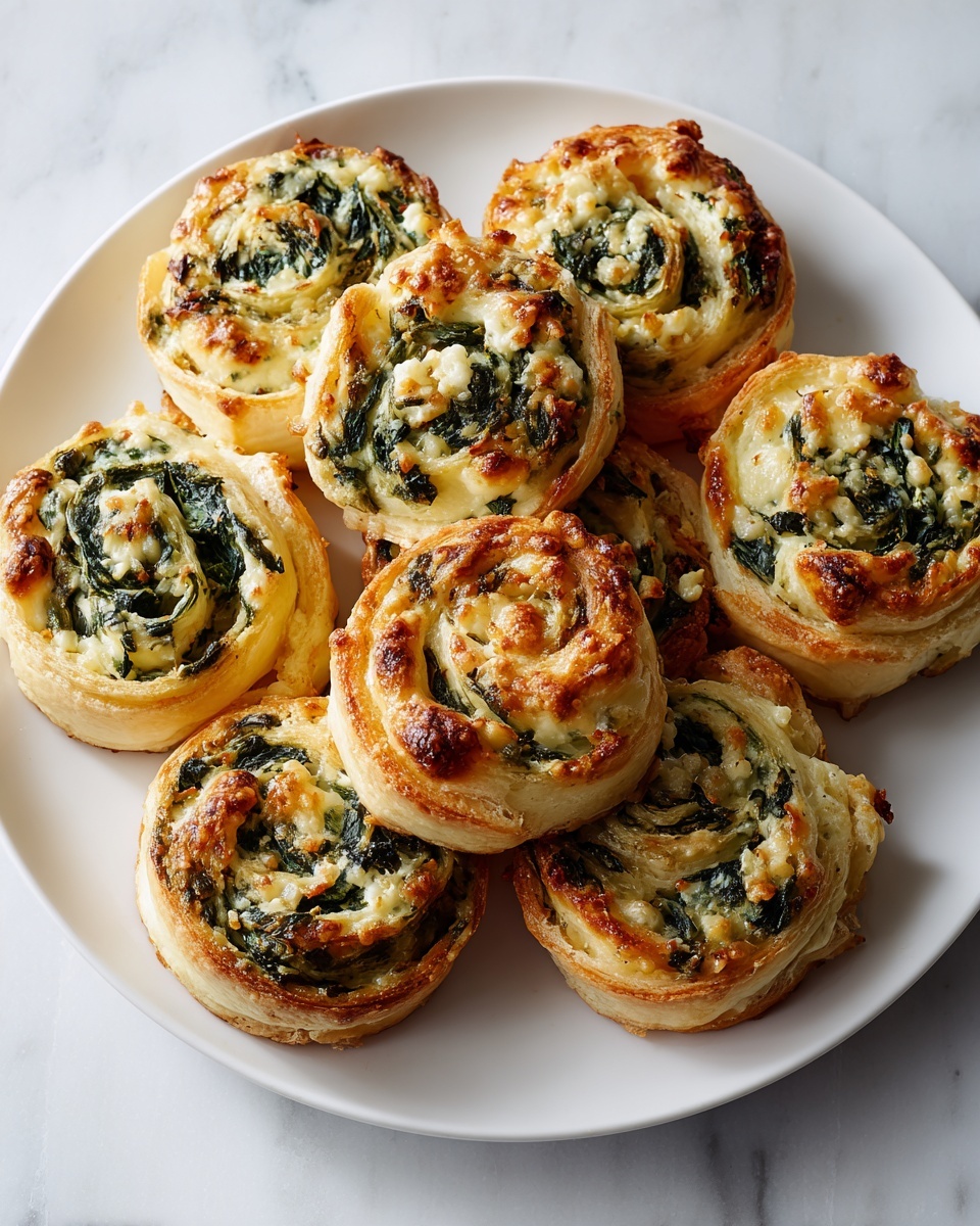 Cheesy Spinach Pinwheels Recipe - Recipe Image
