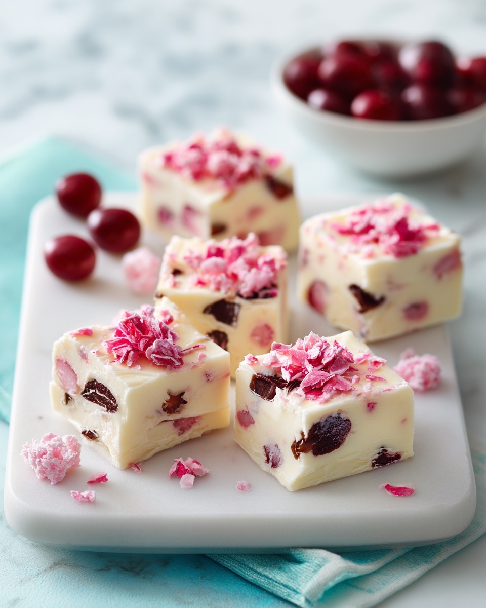White Chocolate Cherry Fudge Recipe - Recipe Image