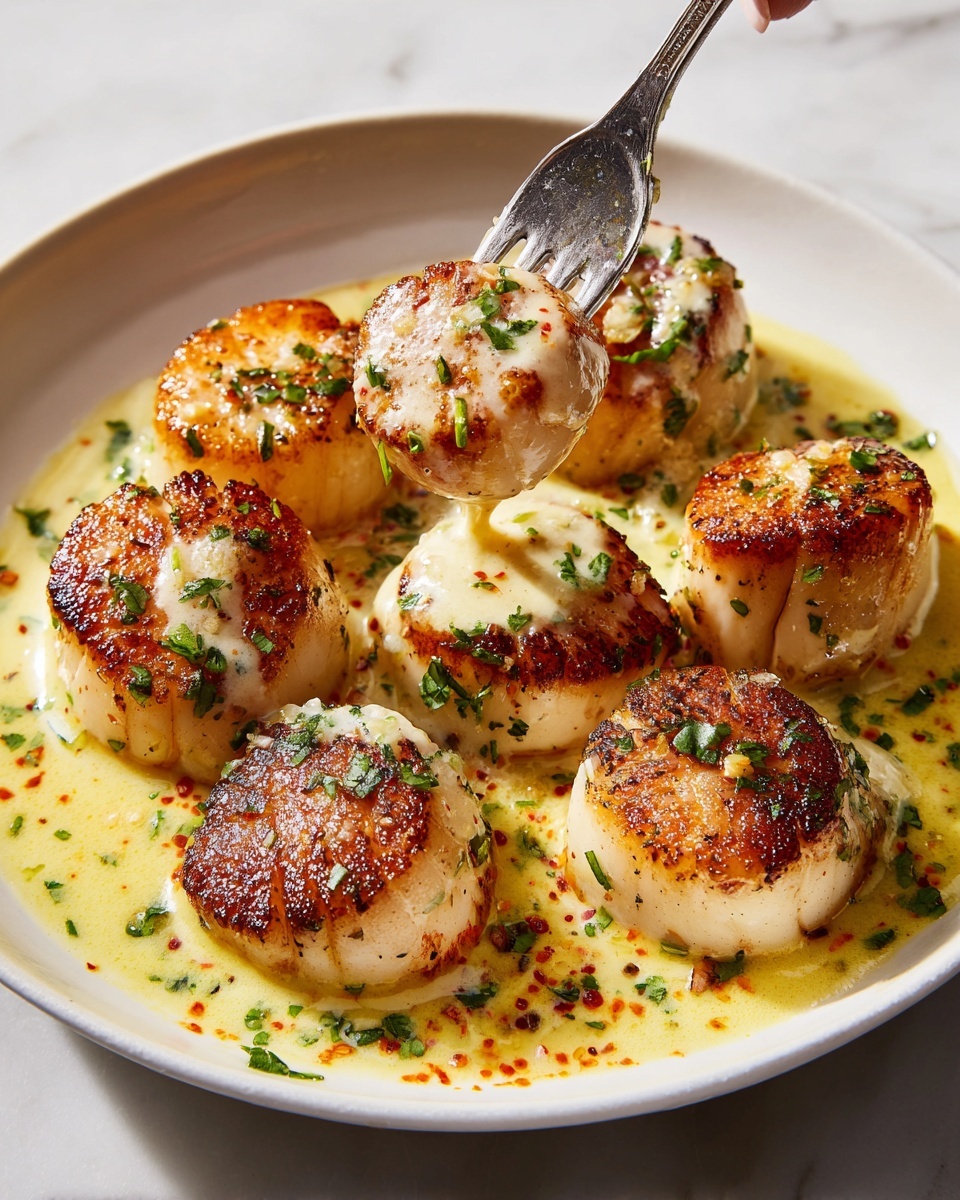 Seared Scallops with Cajun Cream Sauce Recipe - Recipe Image