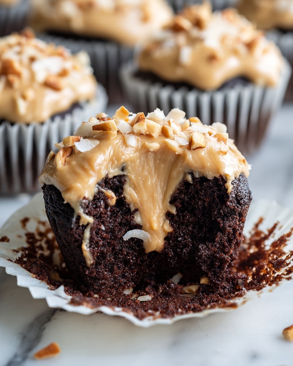 German Chocolate Cupcakes Recipe - Recipe Image