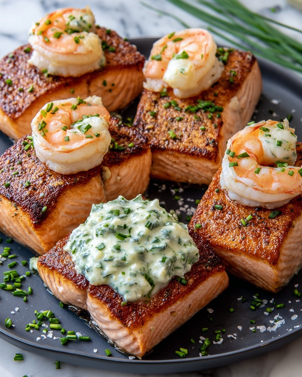 Crab and Shrimp Stuffed Salmon – A Decadent Dinner Recipe - Recipe Image