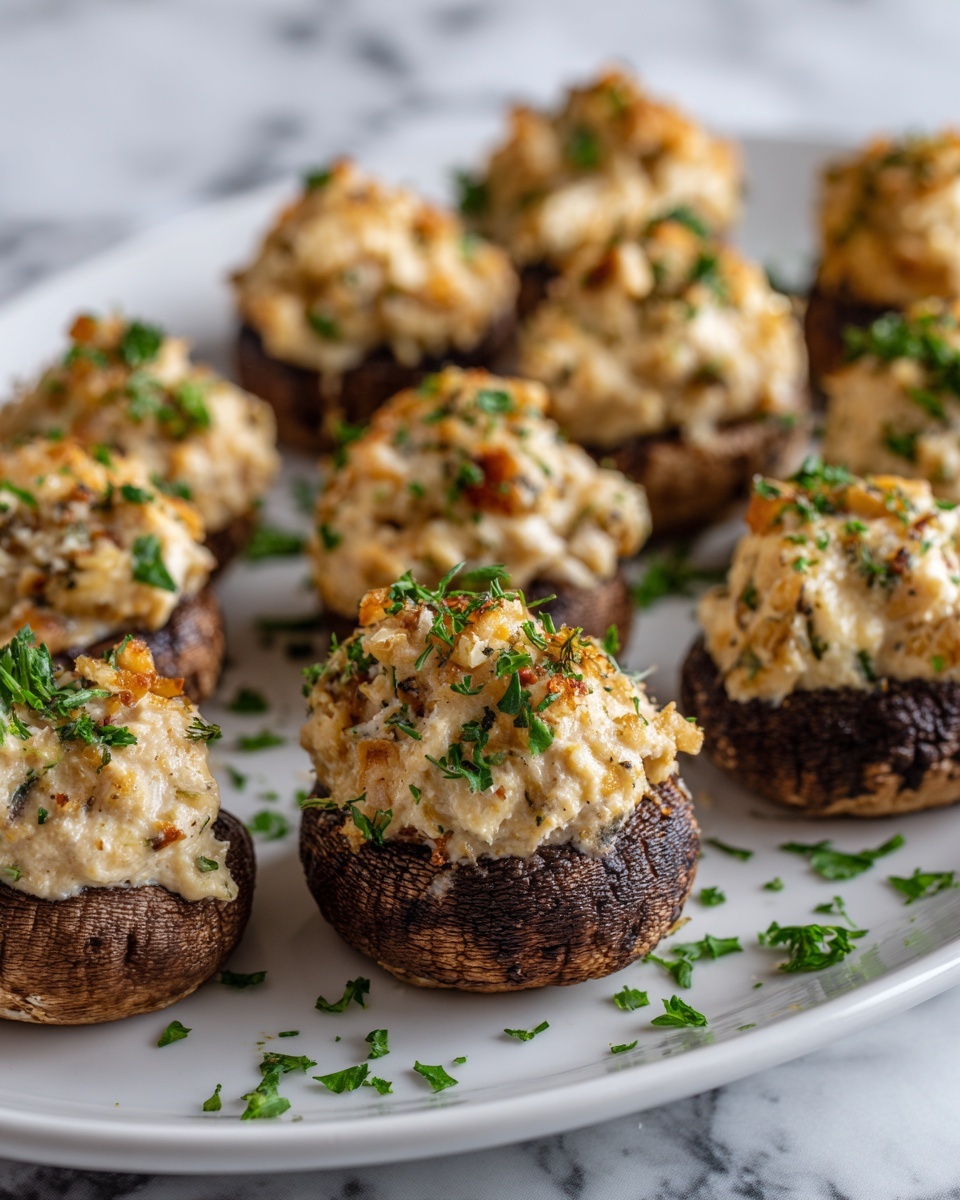 Best Christmas Stuffed Mushrooms Recipe - Recipe Image