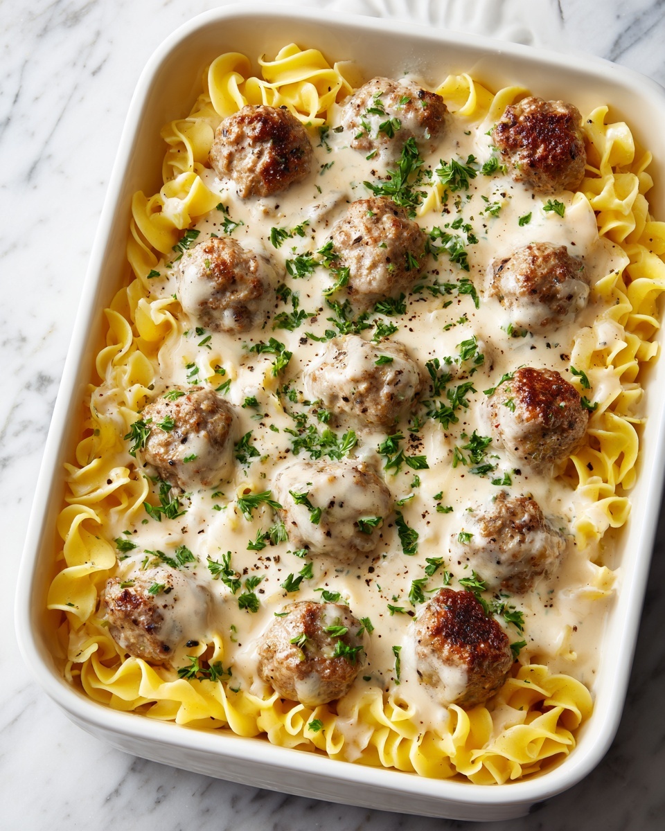 Swedish Meatball Noodle Bake Recipe - Recipe Image