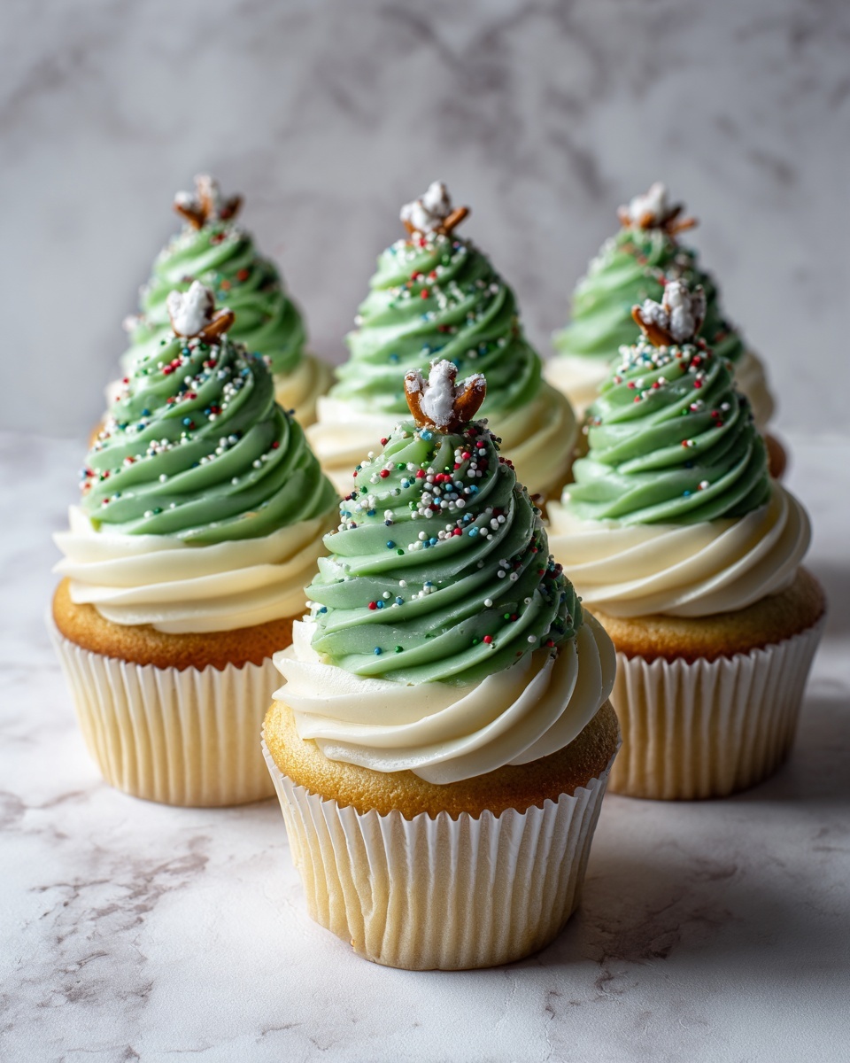 Christmas Tree Cupcakes Recipe - Recipe Image