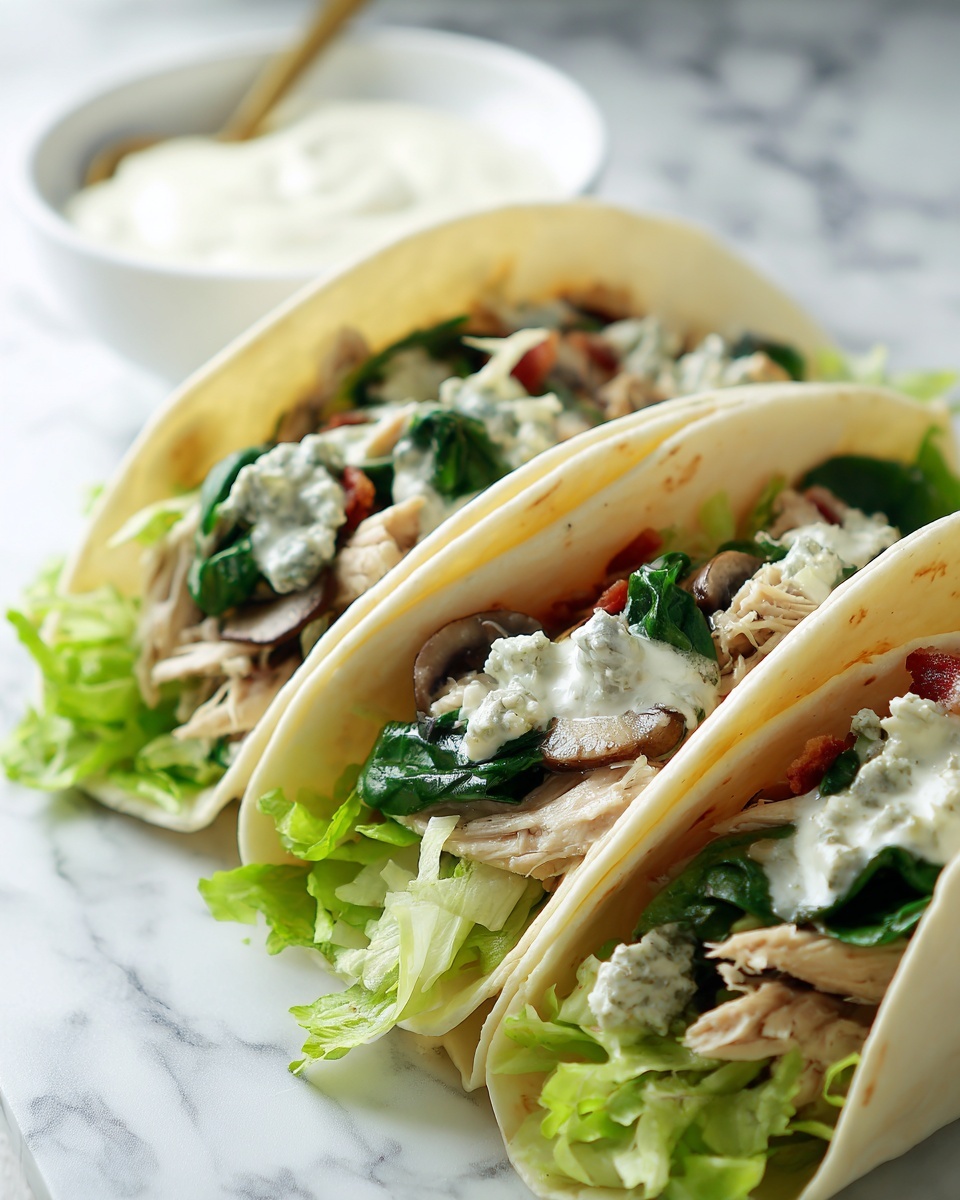 Shredded Chicken Tacos with Creamy Chimichurri Sauce Recipe - Recipe Image