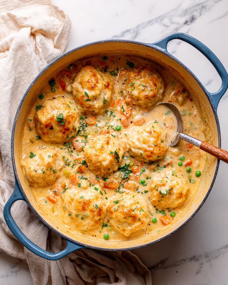 Creamy Chicken Stew and Dumplings Recipe - Recipe Image