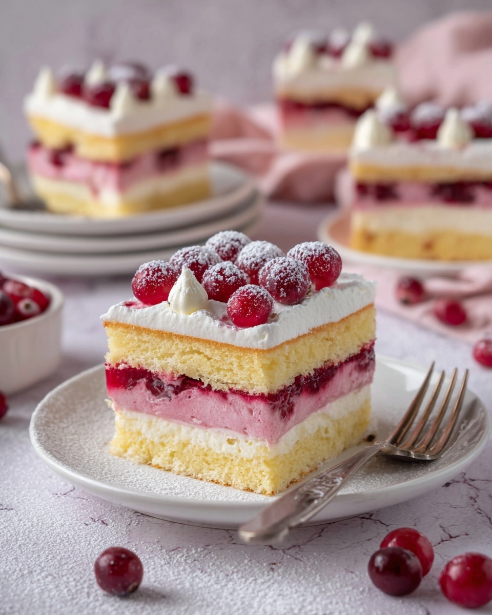 Christmas Cranberry Poke Cake Recipe - Recipe Image