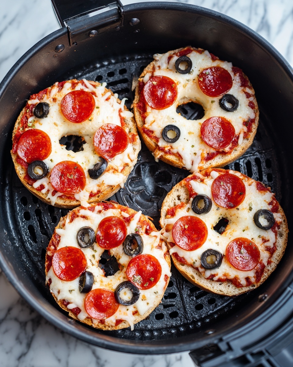 Air Fryer Pizza Bagels Recipe - Recipe Image