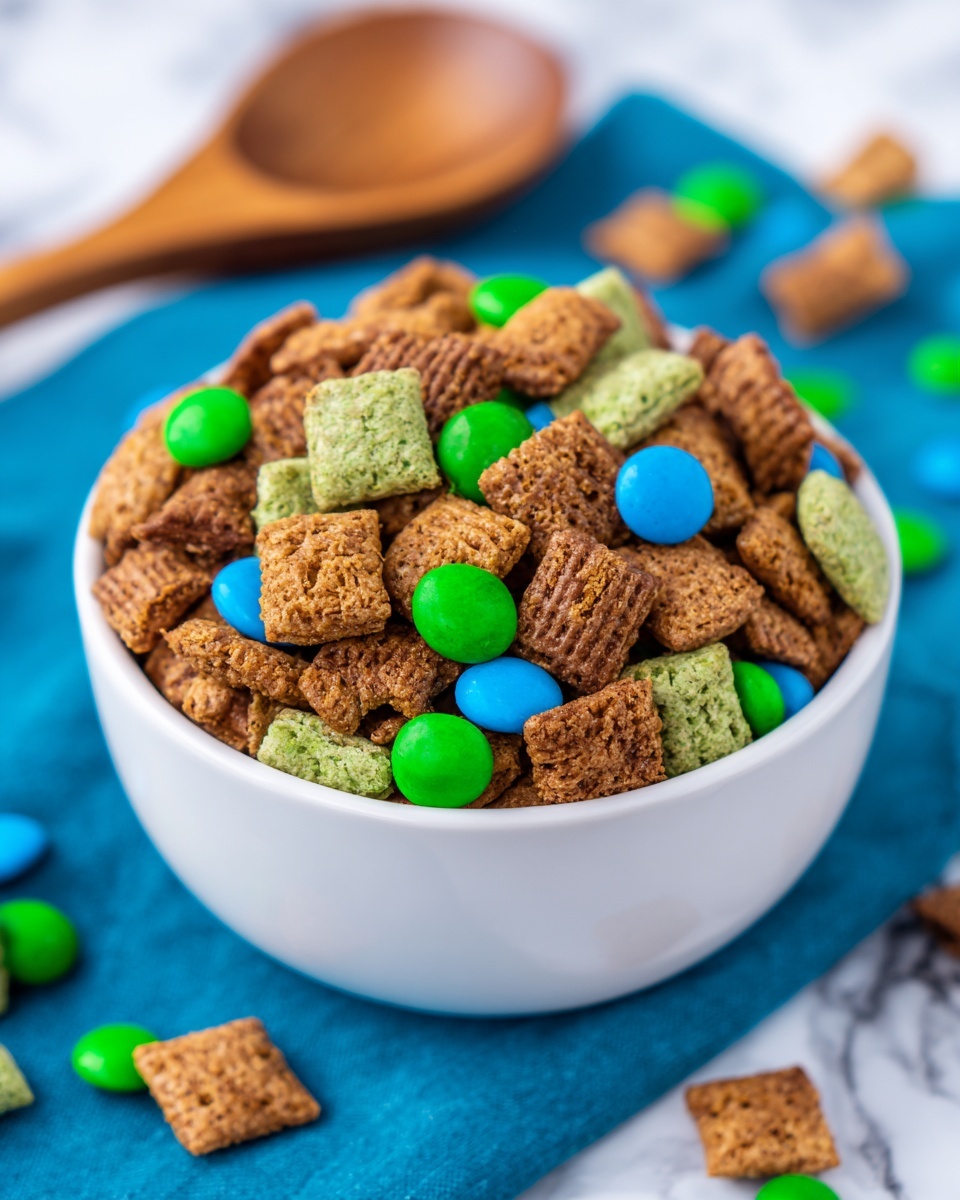 Green Mint Chocolate Muddy Buddies for St. Patrick’s Day Recipe - Recipe Image