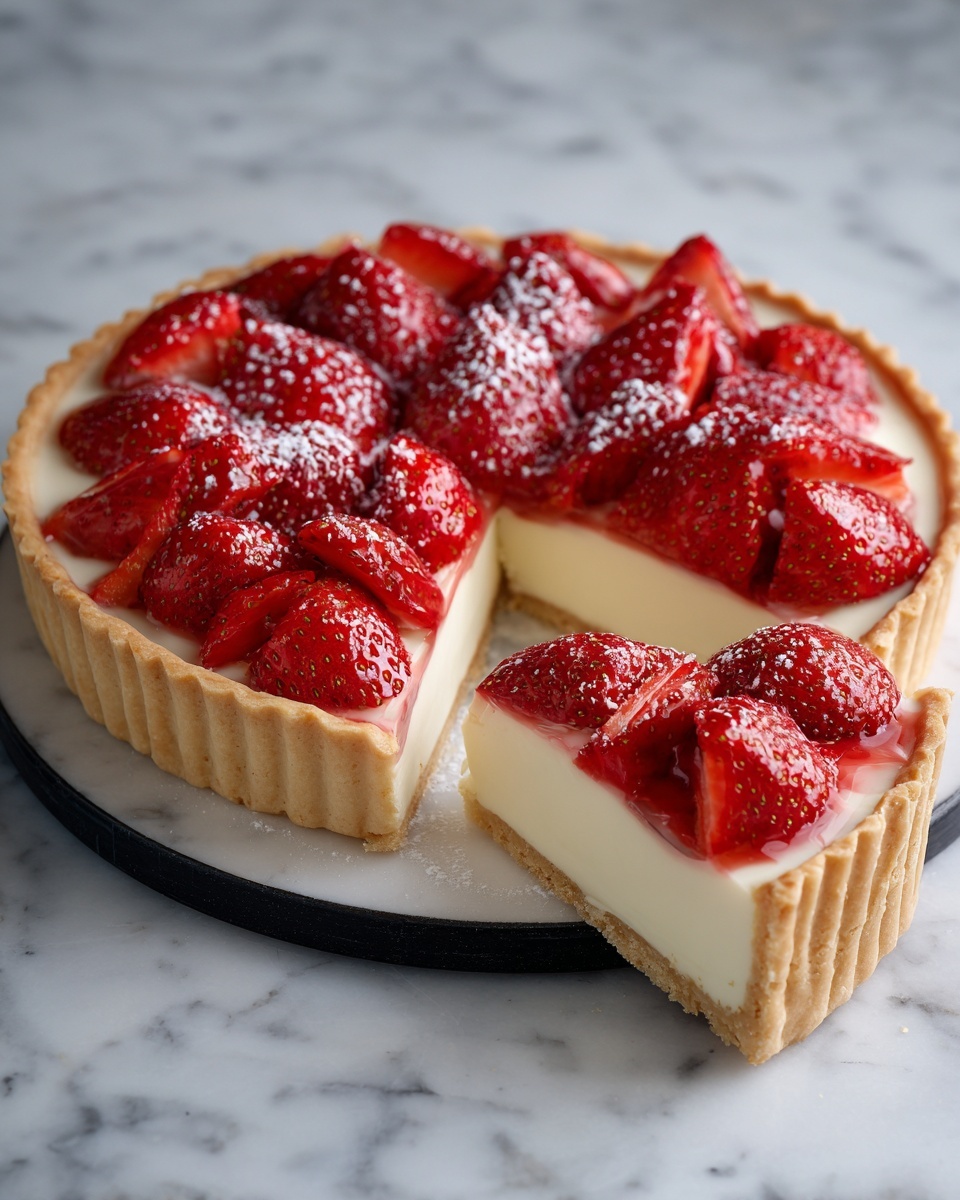 Traditional French Strawberry Tart Recipe - Recipe Image