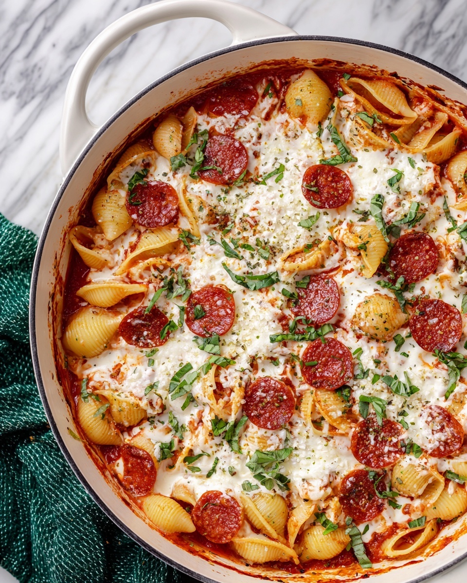 Cheesy Pepperoni Pasta Bake Recipe - Recipe Image