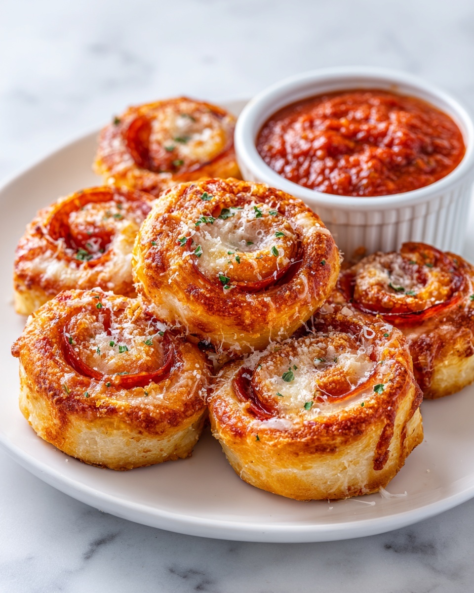 Cheesy Pepperoni Pizza Roll Ups Recipe - Recipe Image