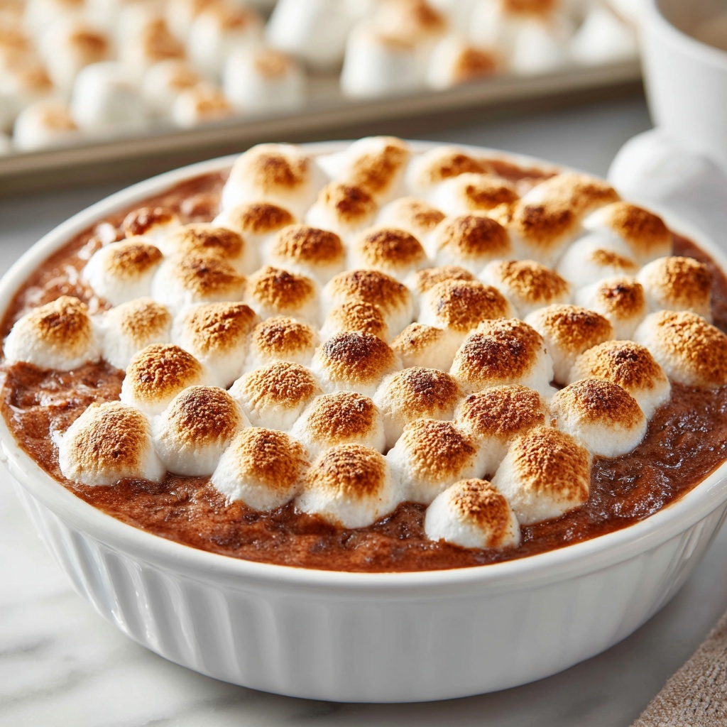 Sweet Potato Casserole with Marshmallow and Streusel Topping Recipe - Recipe Image