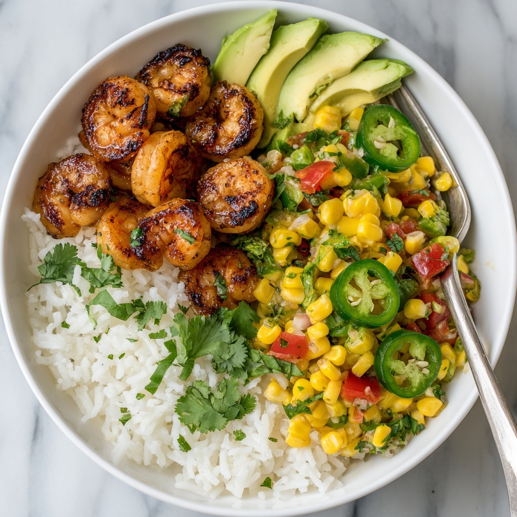 Chipotle Shrimp, Avocado, and Mango Rice Bowls Recipe - Recipe Image