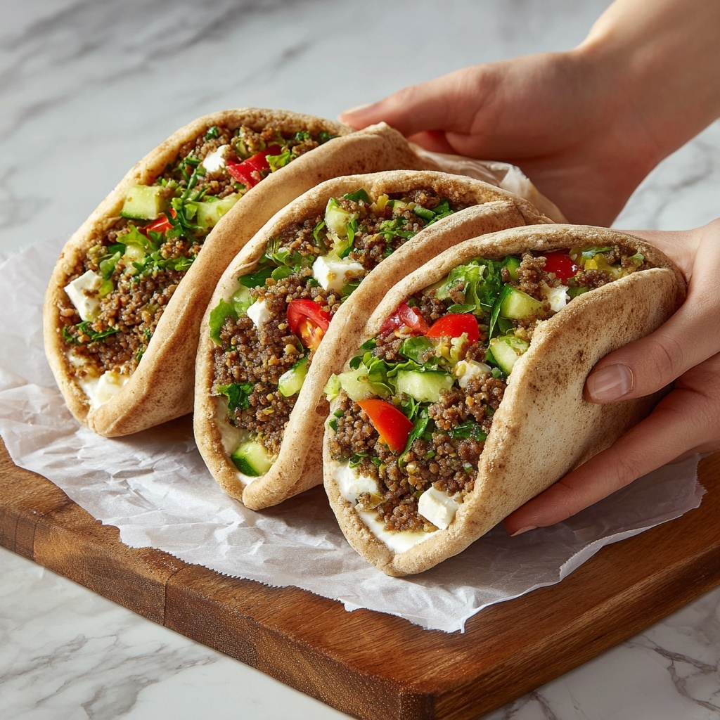 Mediterranean Ground Chicken Pitas Recipe - Recipe Image