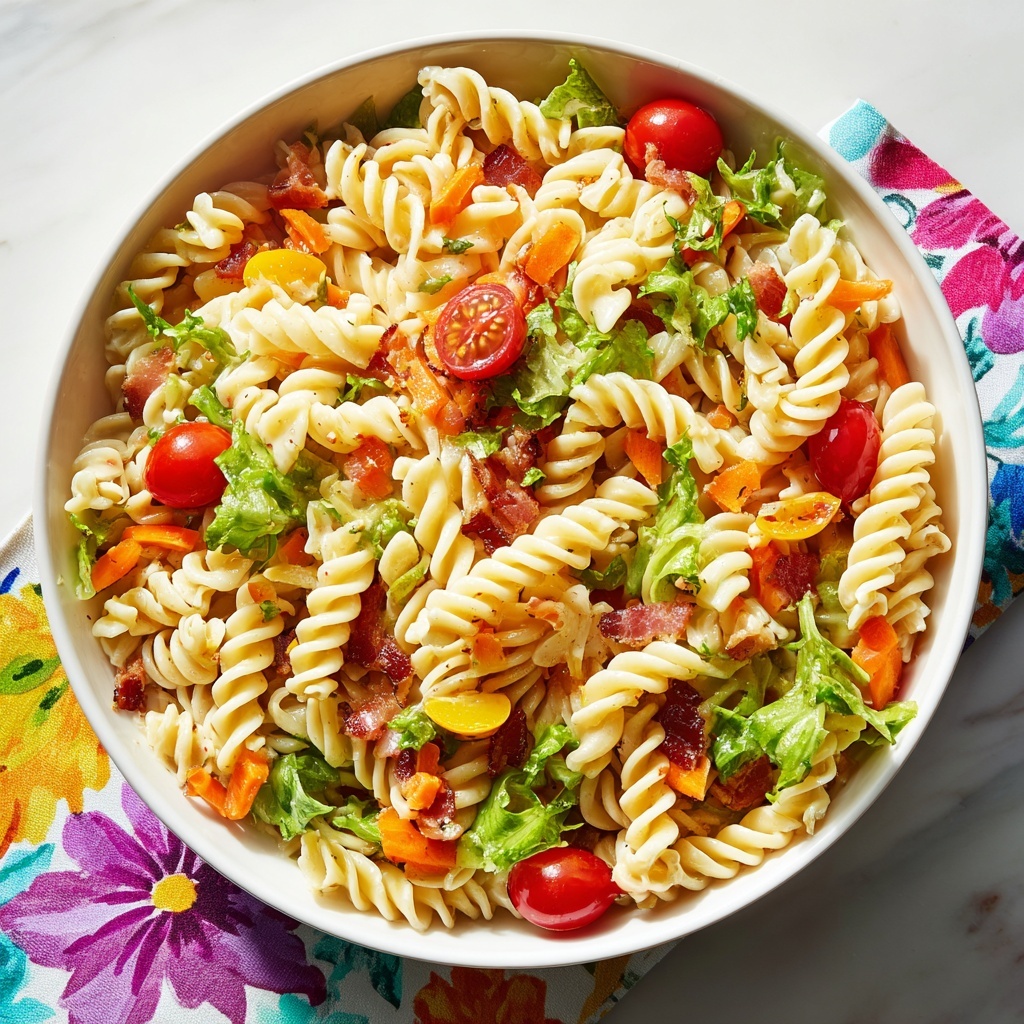 Easy Ranch BLT Pasta Salad Recipe - Recipe Image