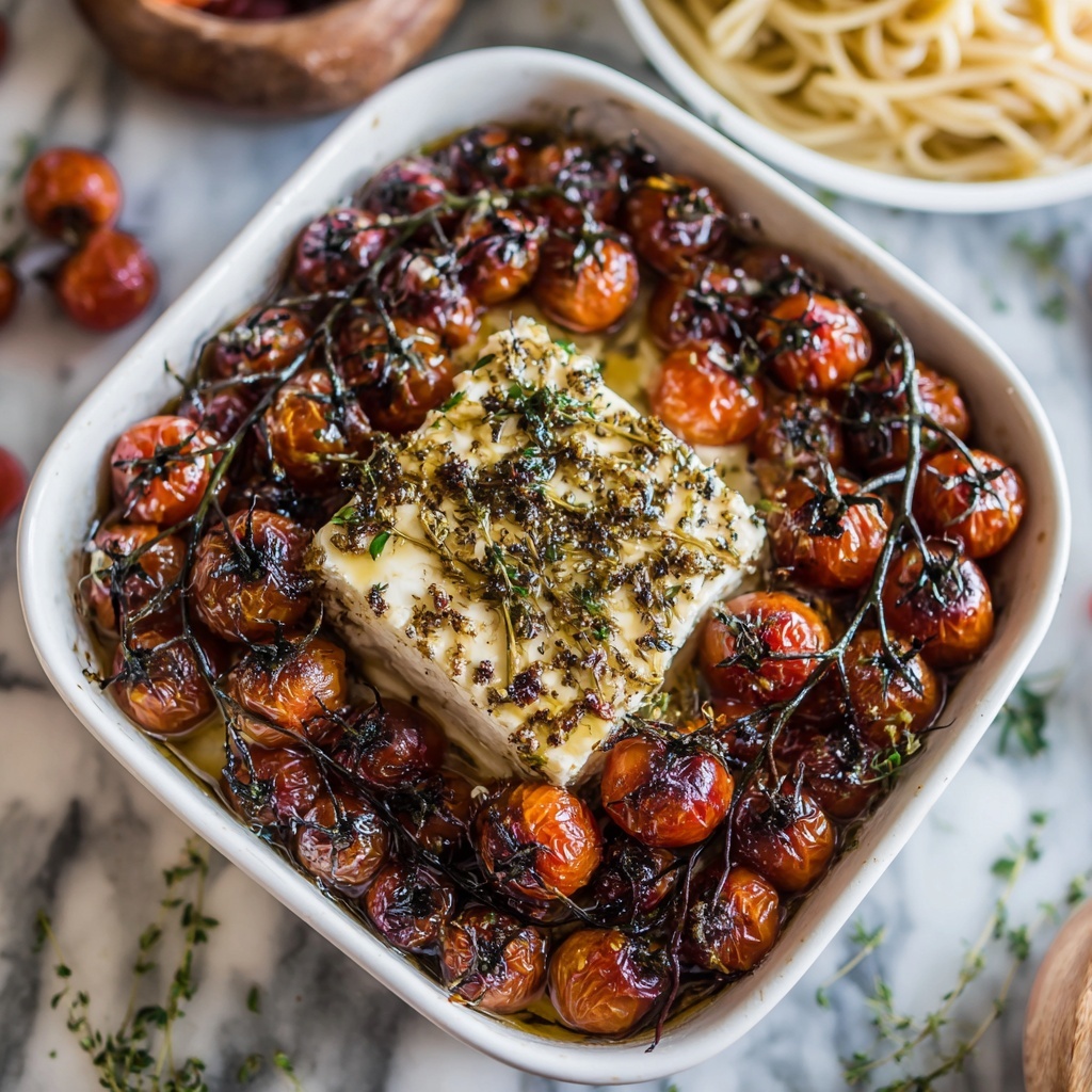 Baked Feta Pasta with Cherry Tomatoes Recipe - Recipe Image