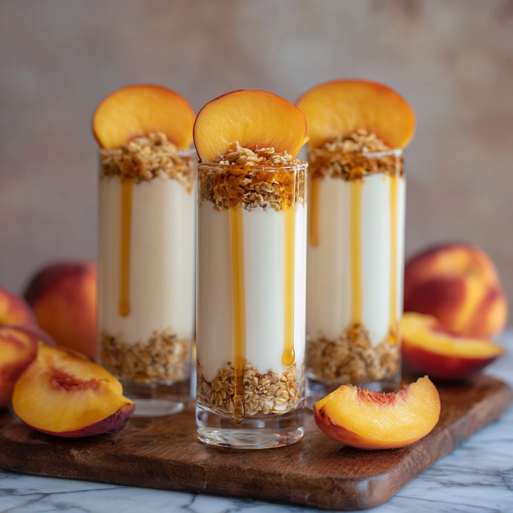 Peach Cobbler Overnight Oats Recipe - Recipe Image