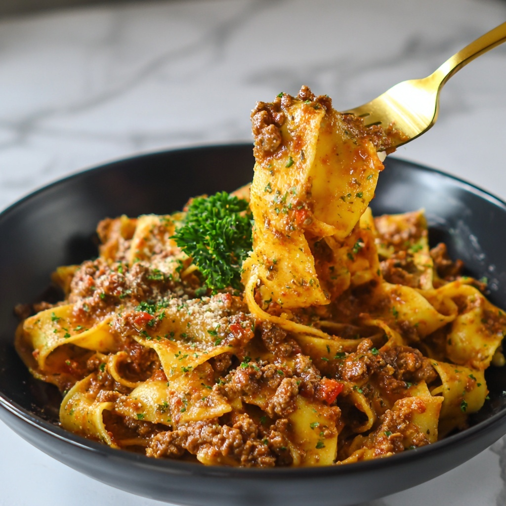 One-Pot Beef Ragu Pasta Recipe - Recipe Image