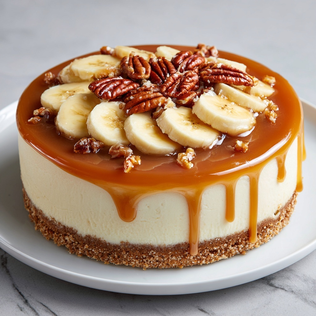 Banana Caramel Nut Cheesecake Recipe - Recipe Image