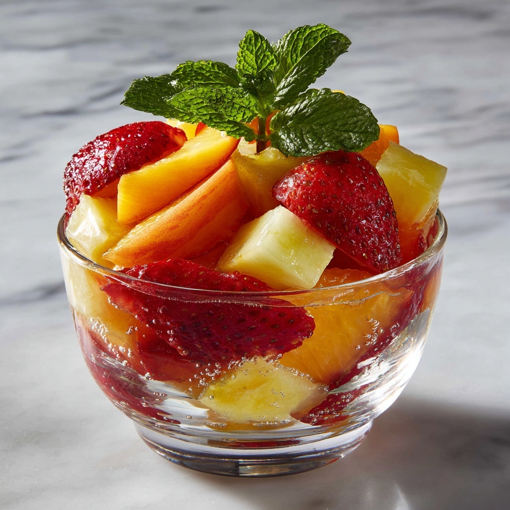 Summer Peach Fruit Salad: A Refreshing Summer Treat Recipe - Recipe Image