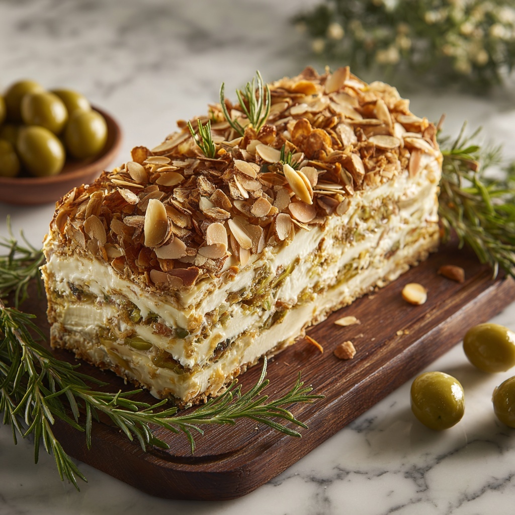 Mediterranean Olive Tapenade Cheese Log Recipe - Recipe Image