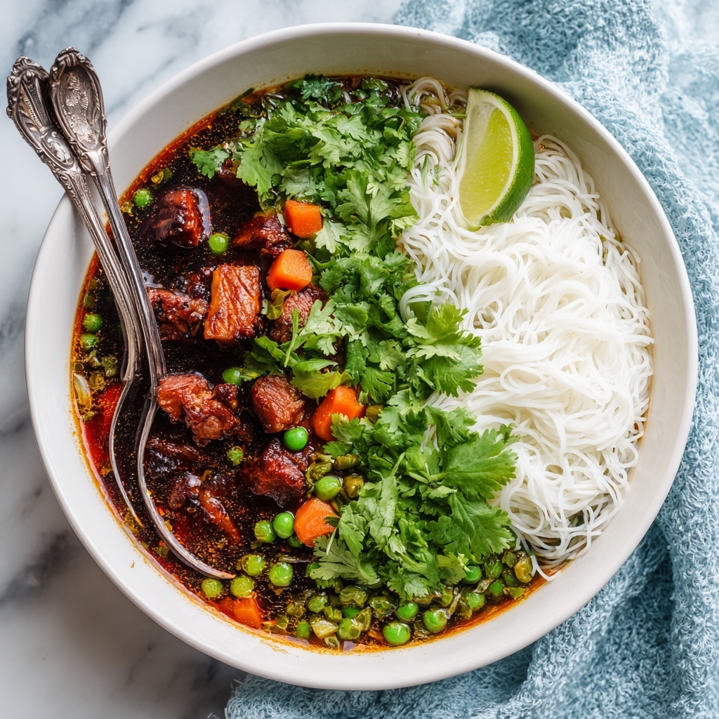 Bò Kho: Spicy Vietnamese Beef Stew with Noodles Recipe - Recipe Image