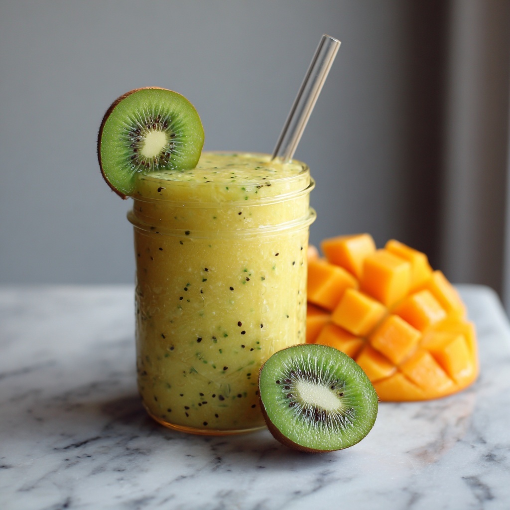 Mango Kiwi Smoothie Recipe - Recipe Image